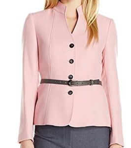 NWT Stand Collar Suit Jacket w Removable Belt